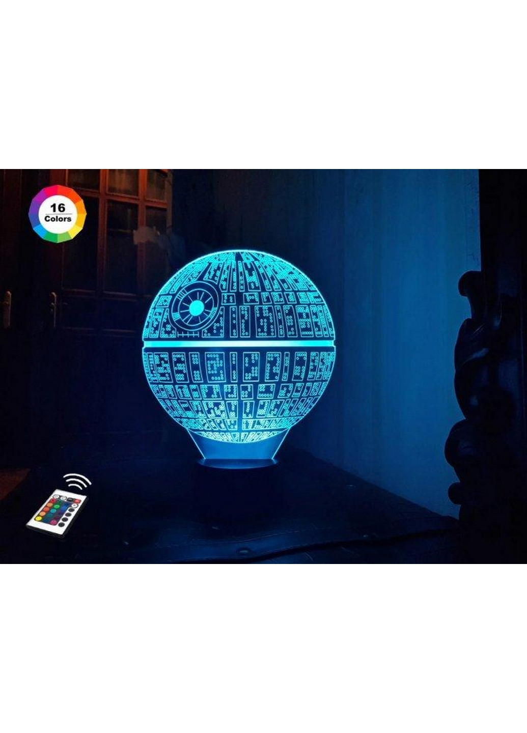 3D нічник-світильник "Зірка смерті" 3DTOYSLAMP (268458483)