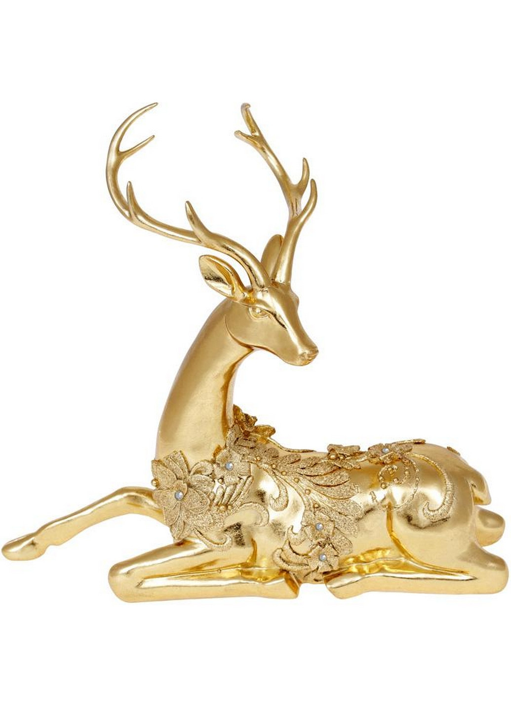 Декоративна статуетка "Олень у мереживі", полістоун Bona (268456829)