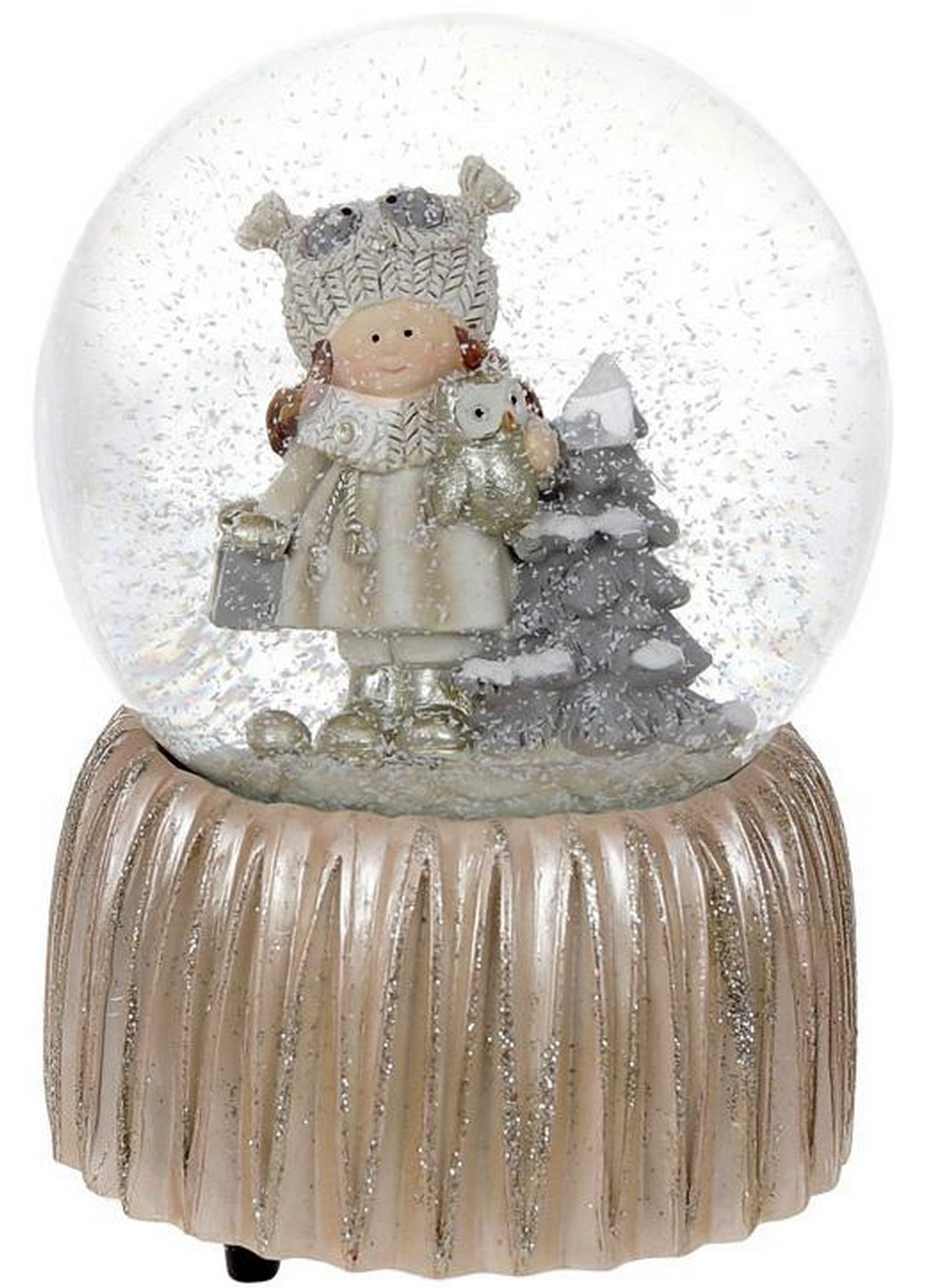 Музичний водяний шар "Дівчинка з Совою" із заводним механізмом BonaDi (268459833)