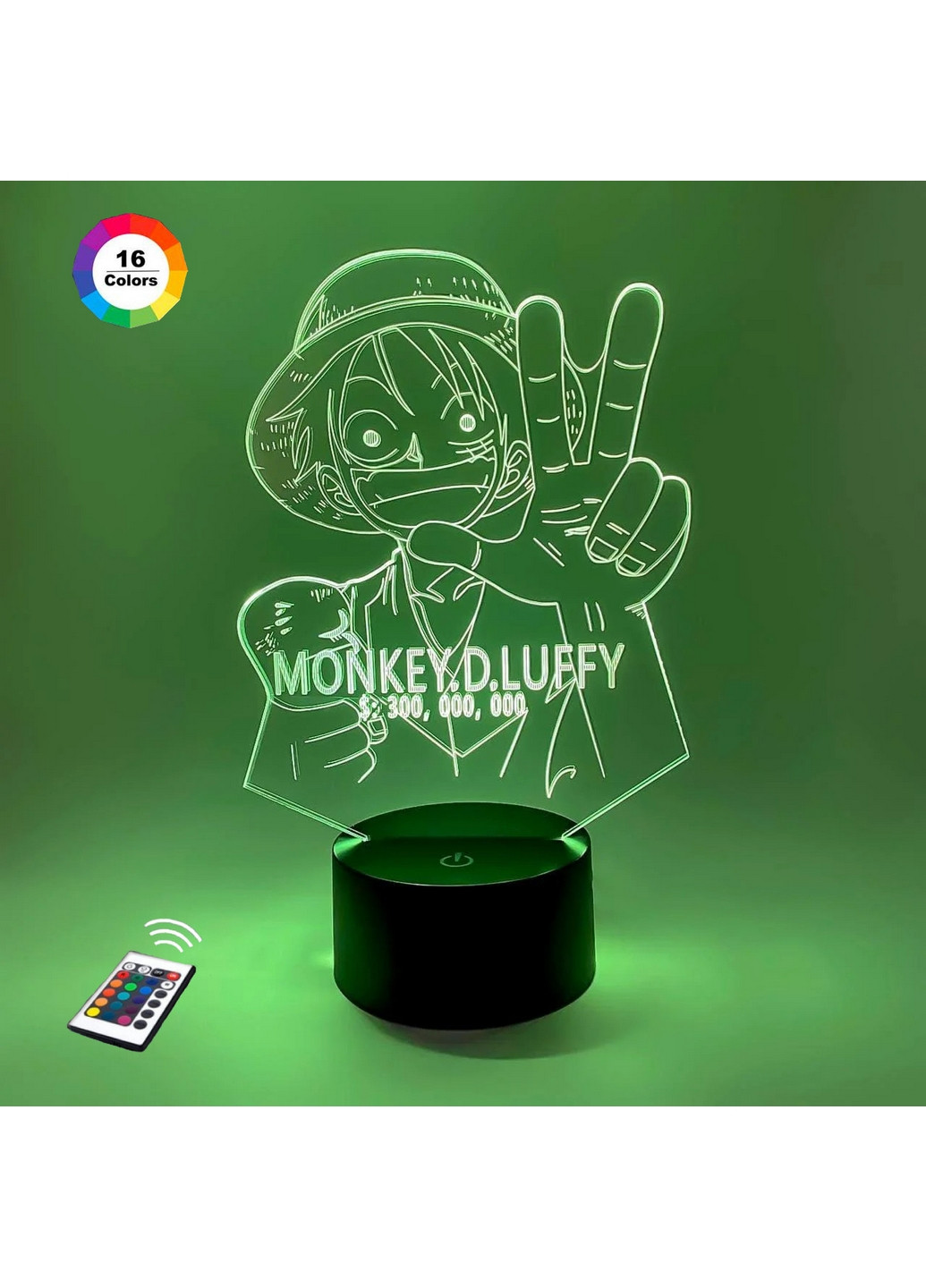 3D нічник-світильник "Монки Д.Луффі 2" 3DTOYSLAMP (268458434)