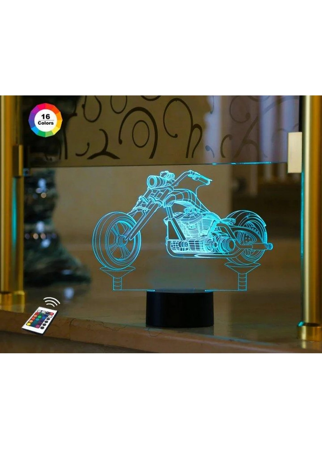 3D ночник-светильник "Мотоцикл 3" 3DTOYSLAMP (268459497)