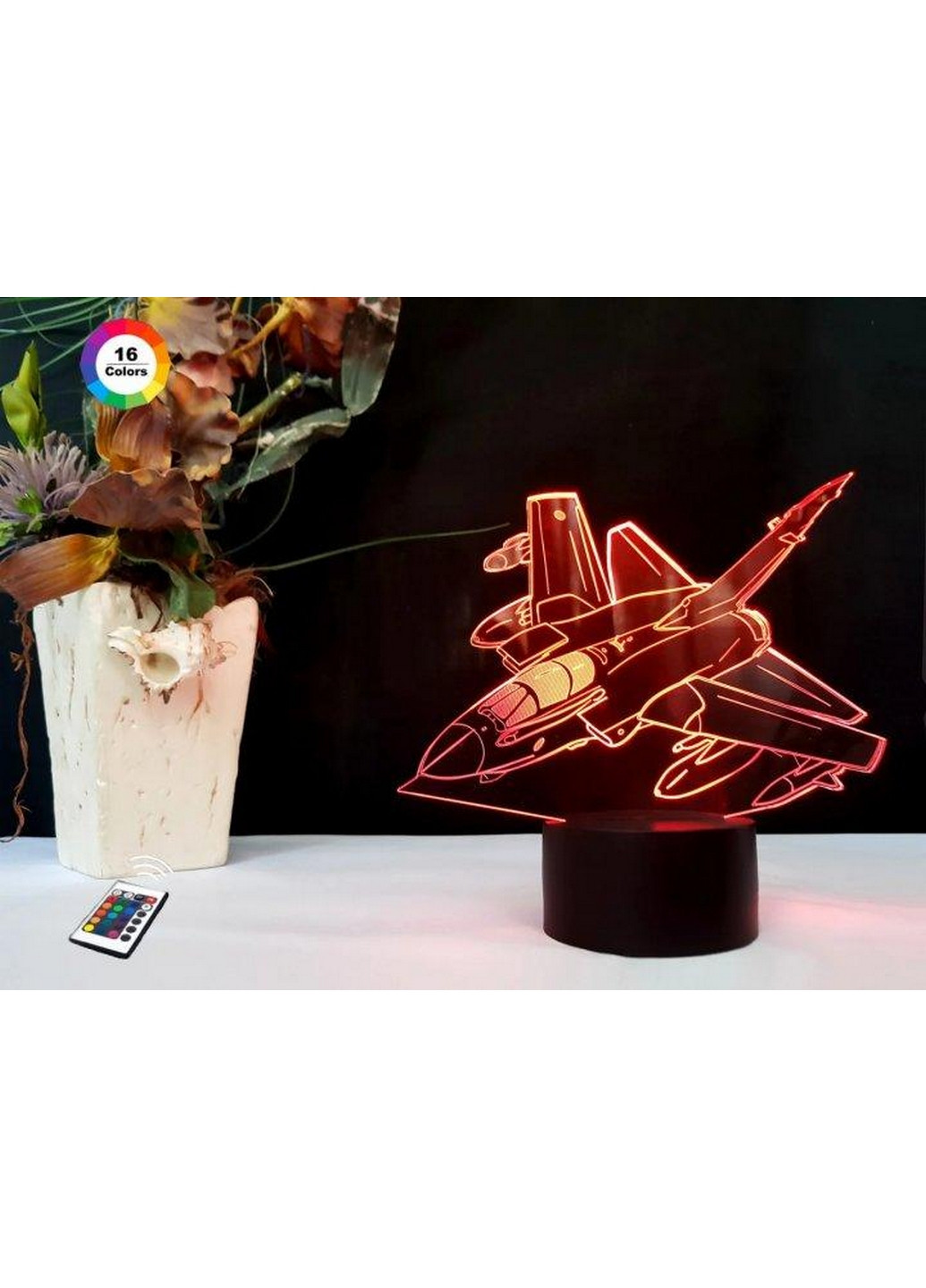 3D нічник-світильник "Літак 5" 3DTOYSLAMP (268458395)