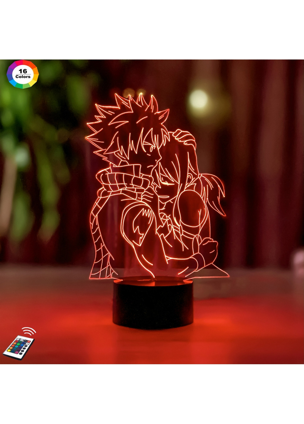 3D ночник-светильник Fairy Tail "Нацу Драгнил и Люси Хартфилия" 3DTOYSLAMP (268460453)