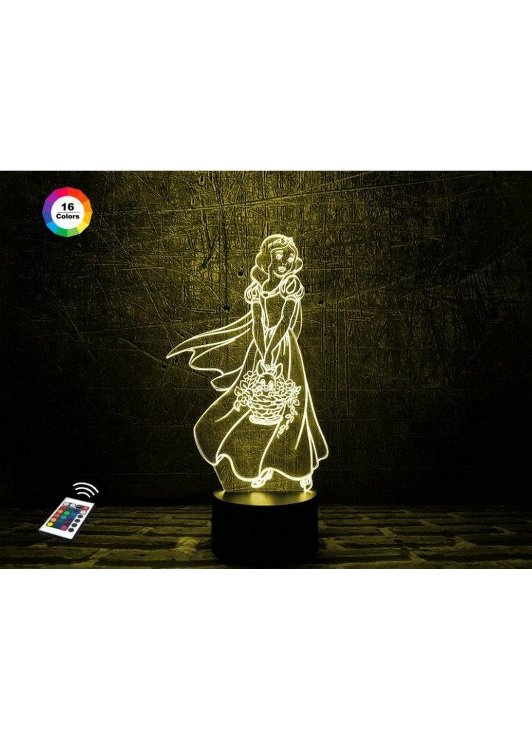 3D нічник-світильник "Білосніжка" 3DTOYSLAMP (268458501)