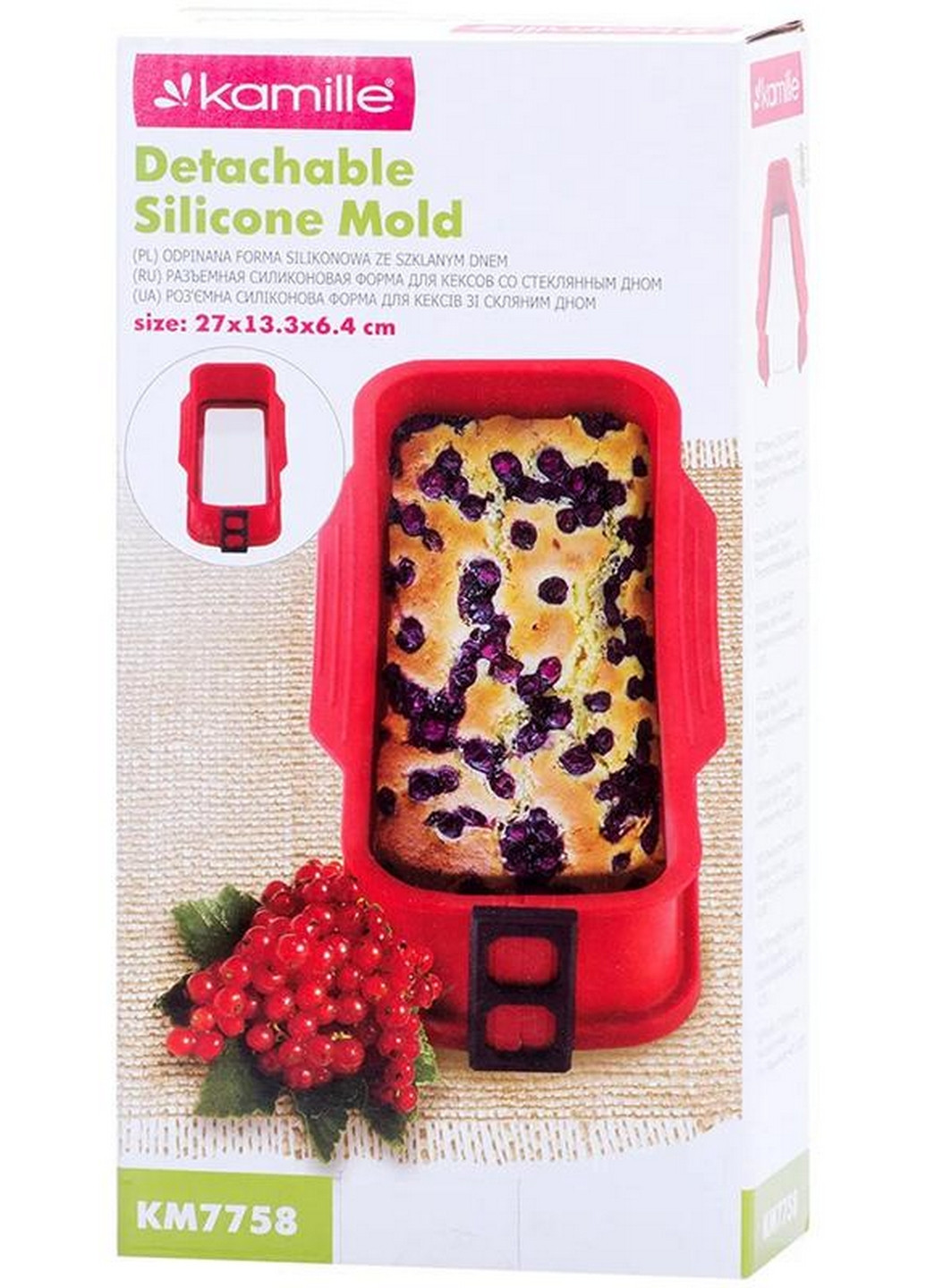 Форма для выпечки Bethen разъемная с жаропрочным стеклянным дном, хлебная Kamille (268459073)