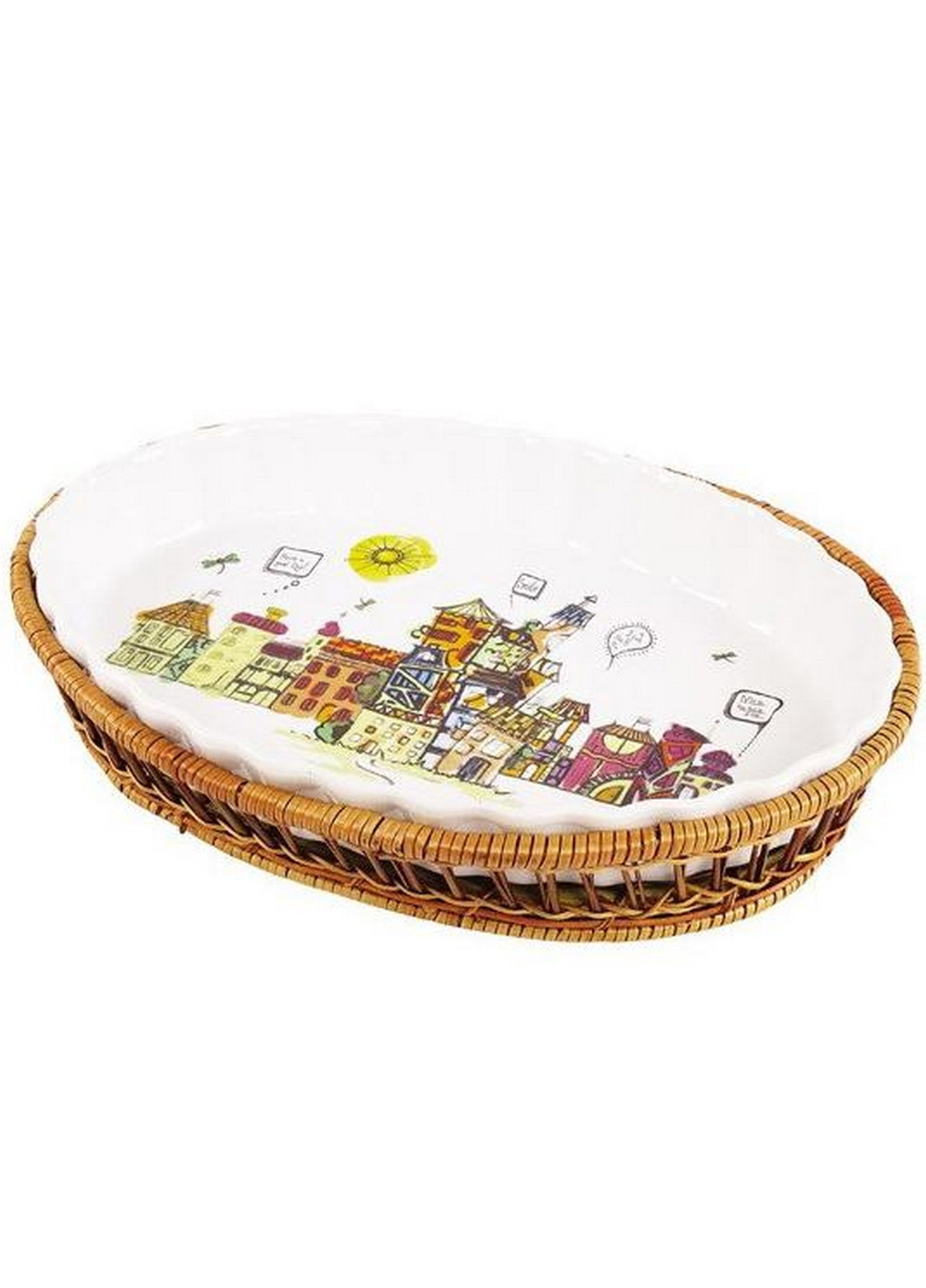 Форма для випічки (страва сервірувальна) City в плетеному кошику Kamille (268457070)