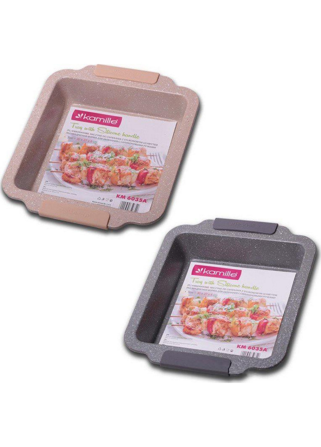 Форма для выпечки Marble с силиконовыми ручками Kamille (268457089)