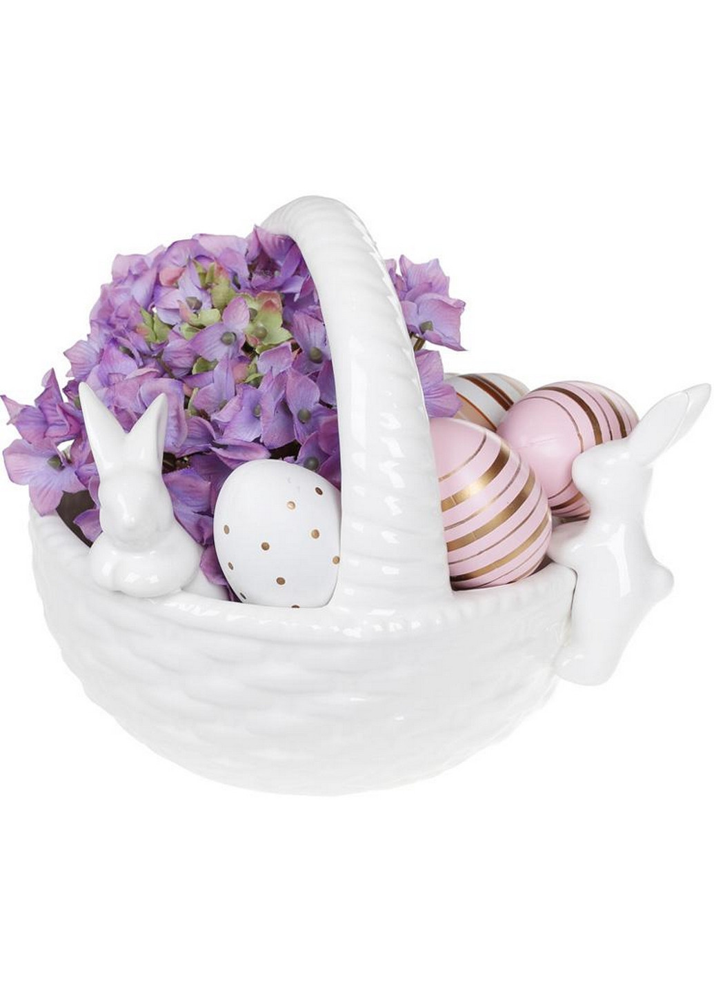 Цукерниця декоративна "Кошик з кроликами" (фруктівниця) Bona (268460682)