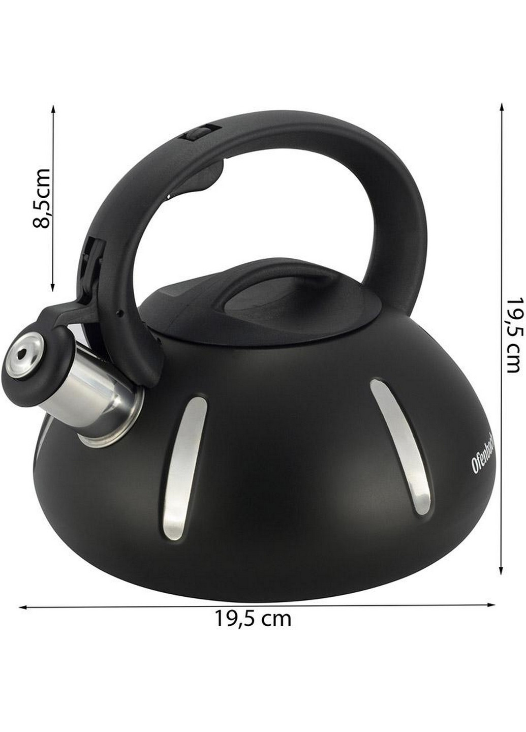 Чайник Happy Kettle из нержавеющей стали со свистком, матовый Ofenbach (268458196)