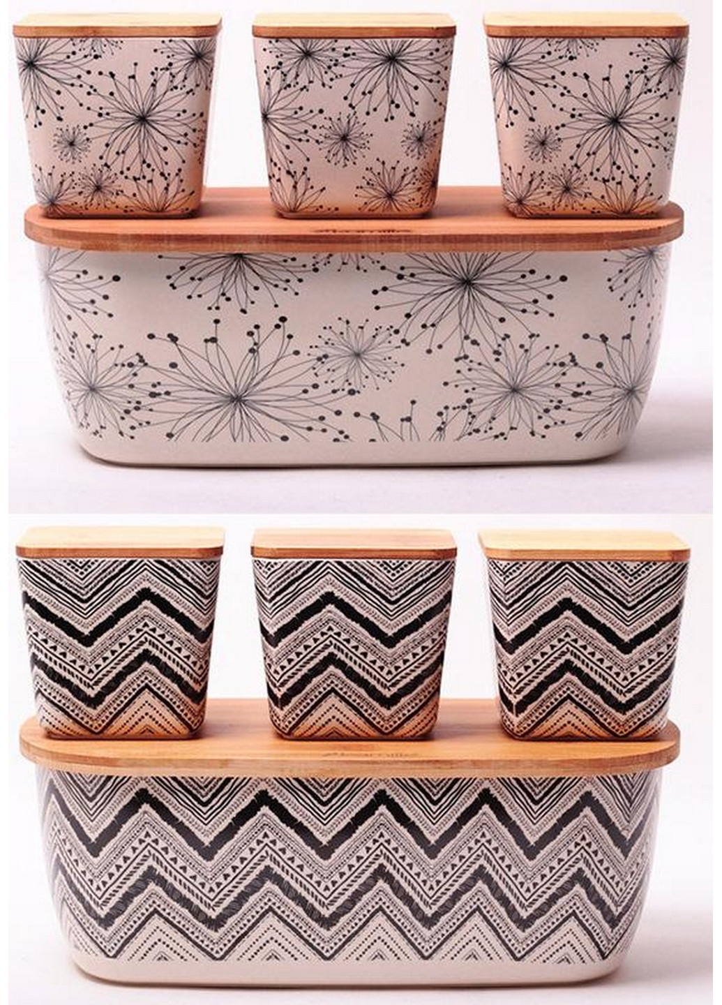 Хлібниця з бамбукового волокна + 3 ємності для зберігання Kamille (268459912)