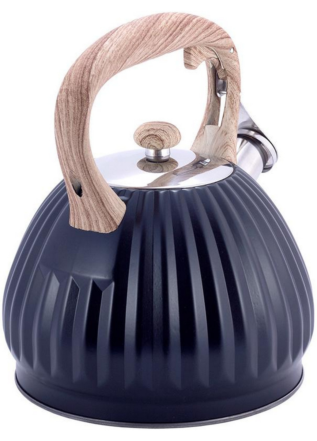 Чайник Whistling Kettle Black із нержавіючої сталі зі свистком Kamille (268459076)