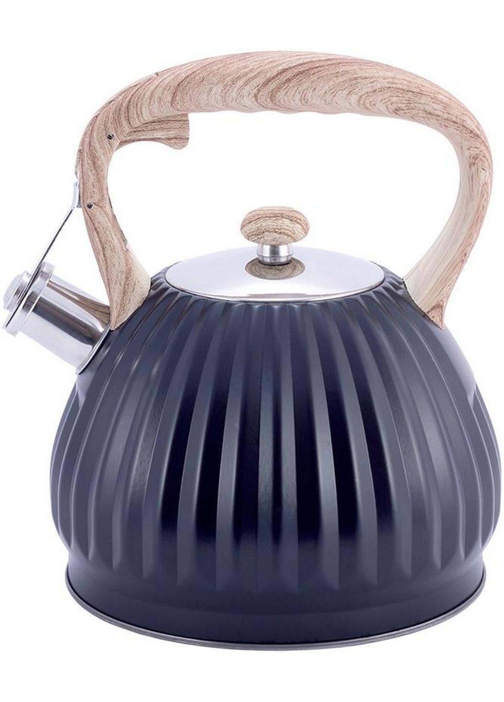Чайник Whistling Kettle Black із нержавіючої сталі зі свистком Kamille (268459076)