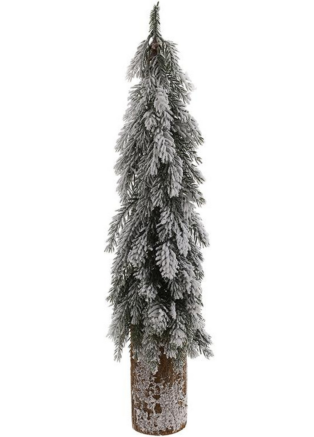 Декоративна ялинка "Снігова на пеньку", поліетилен та натуральне дерево BonaDi (268459088)