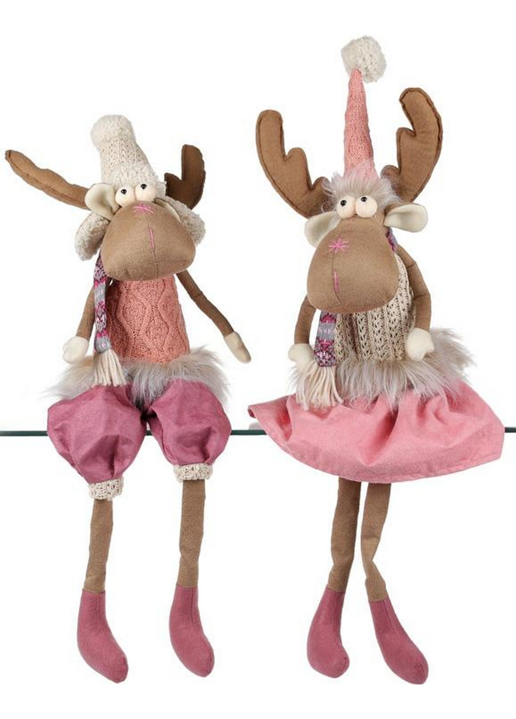 Мягкая игрушка "Лось в розовом", сидячая Bona (268460754)