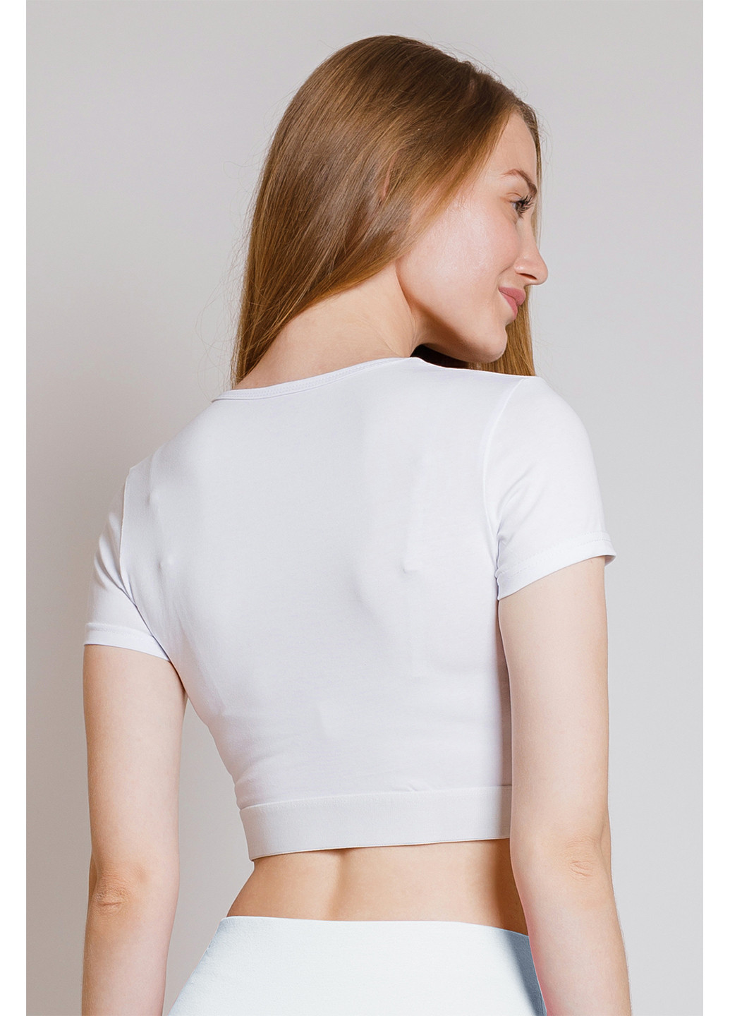 Біла літня футболка жіноча з коротким рукавом Kosta 2632-1