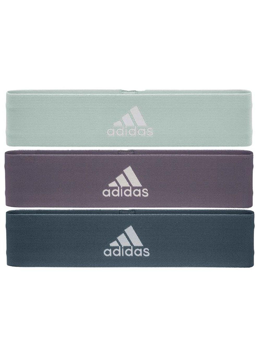 Набір еспандерів Resistance Band Set (L, M, H) зелений, фіолетовий, темно-синій Уні adidas (268470018)