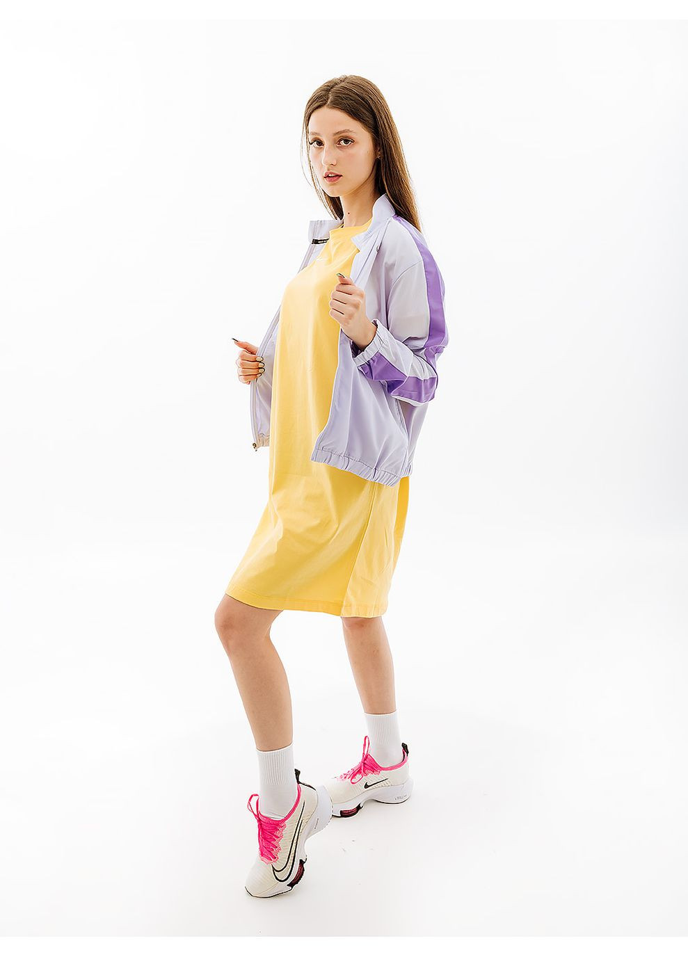 Фіолетова демісезонна жіноча куртка w nk swsh run jkt фіолетовий Nike