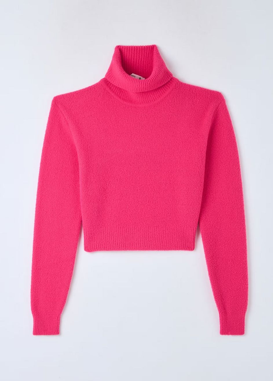 Малиновый зимний свитер женщин Terranova