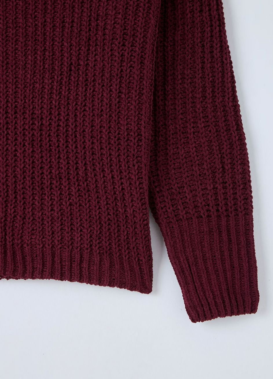 Бордовый зимний свитер женщин Terranova