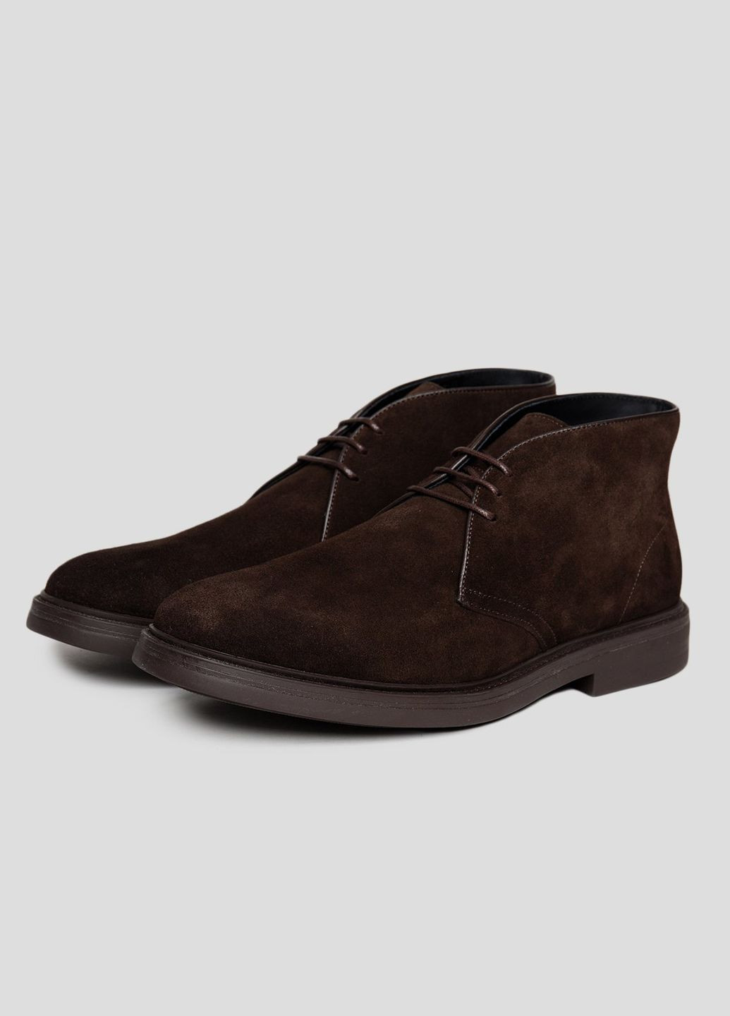 Коричневые осенние темно-коричневые замшевые ботинки a.Testoni