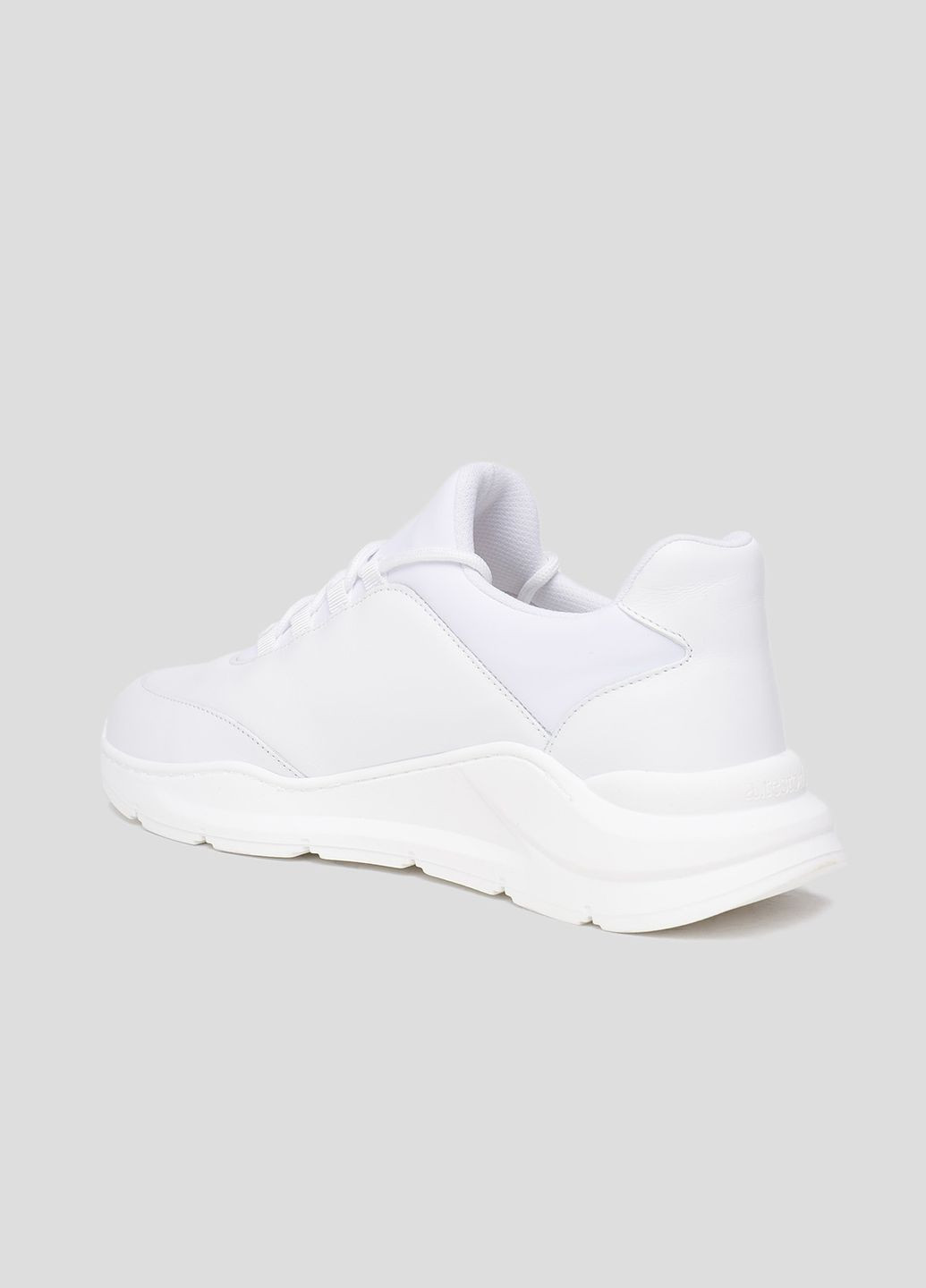 Белые демисезонные белые кроссовки из кожи и текстиля a.Testoni
