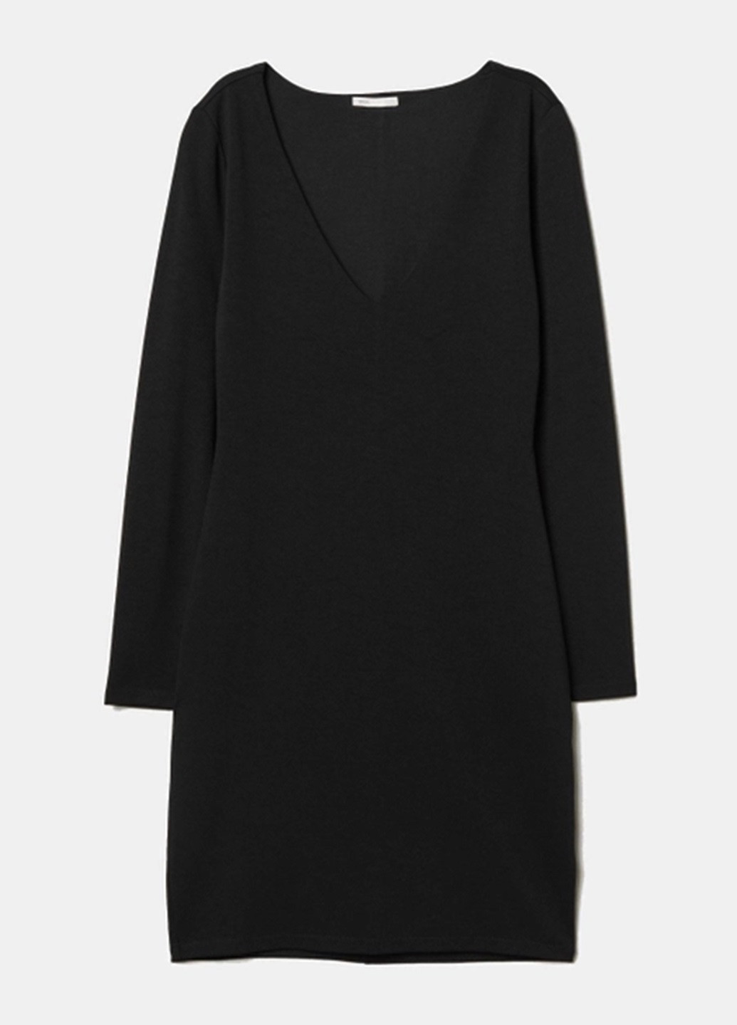 Черное деловое короткое платье H&M однотонное