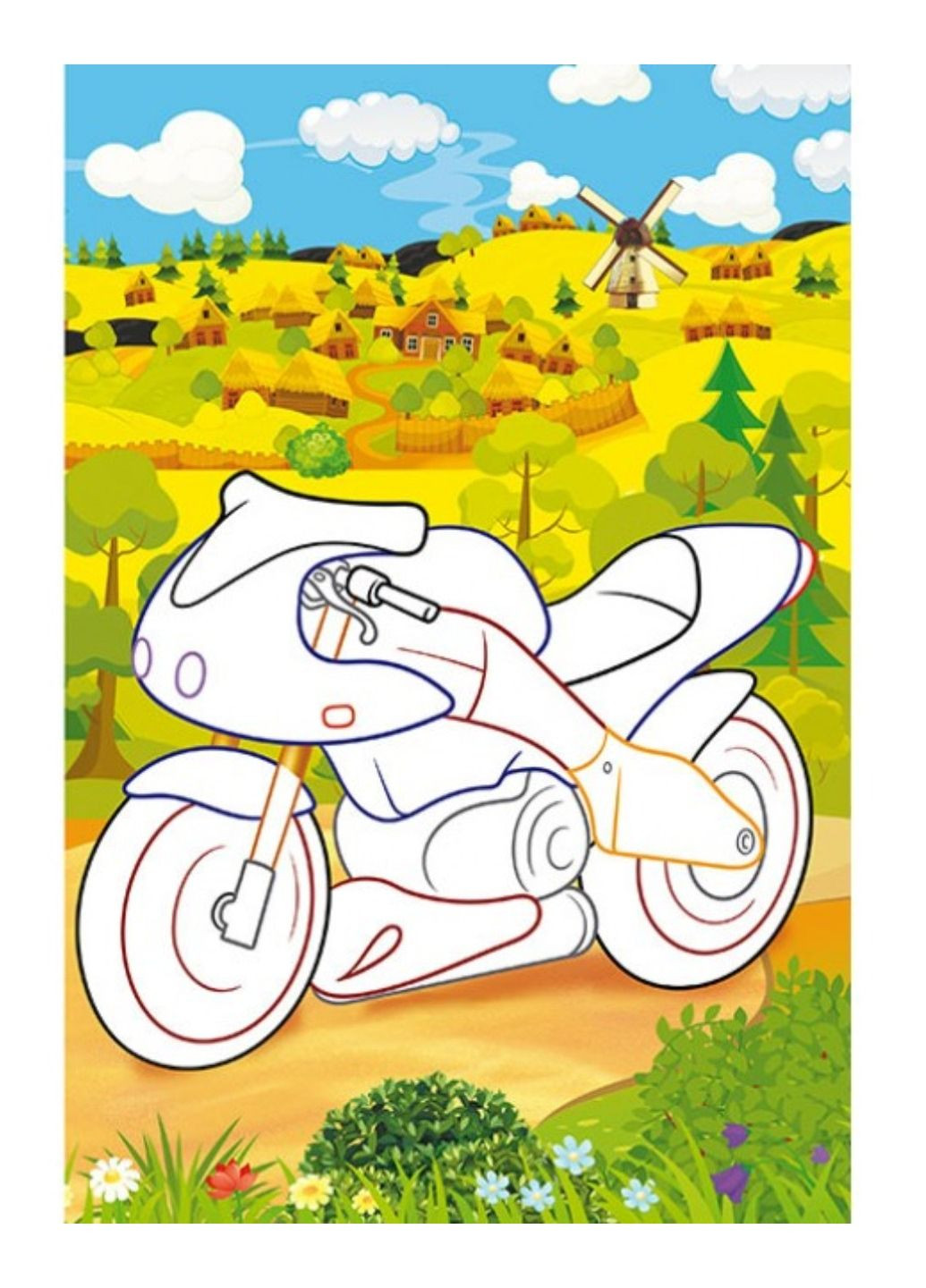 Аппликации для малышей. Мотоцикл Пегас (268546607)