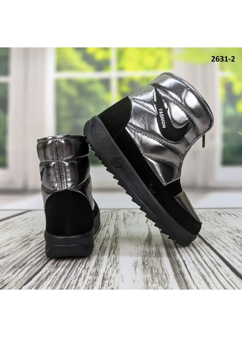 Зимние ботинки дутики женские зимние SV из искусственной кожи