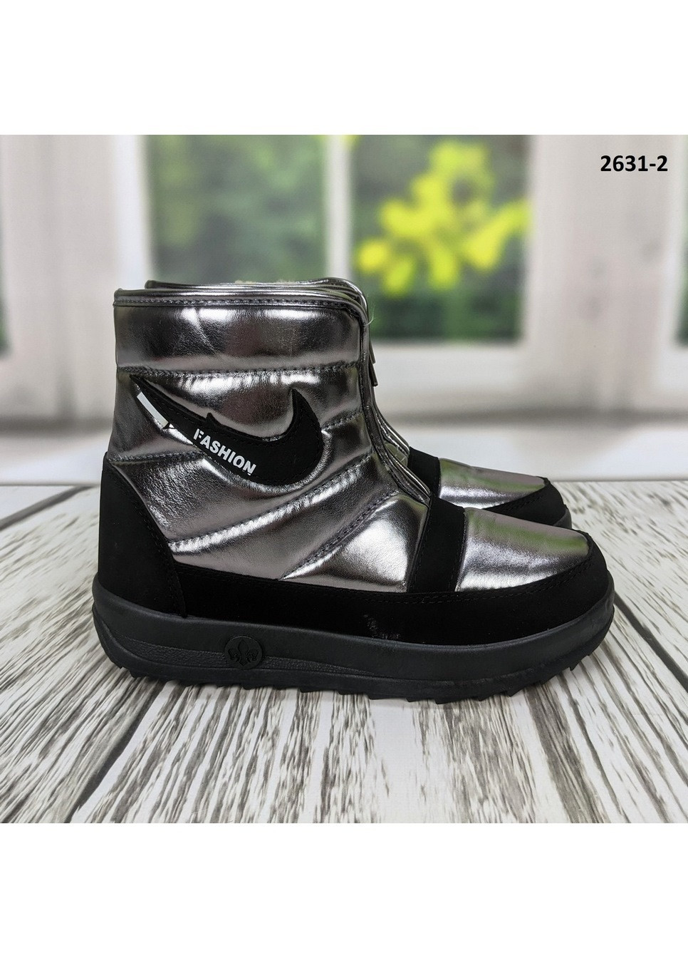 Зимние ботинки дутики женские зимние SV из искусственной кожи