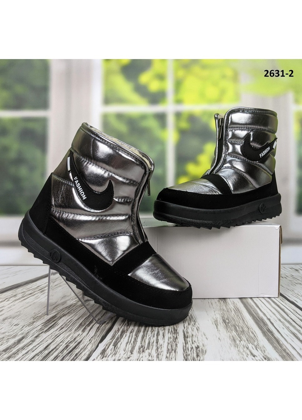 Зимние ботинки дутики женские зимние SV из искусственной кожи