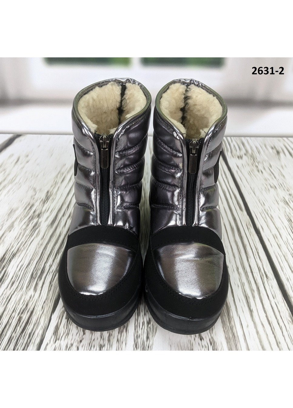 Зимние ботинки дутики женские зимние SV из искусственной кожи
