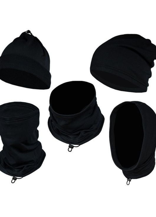 ThermoX термобаф 5 в 1 однотонний чорний спортивний поліестер виробництво - Україна