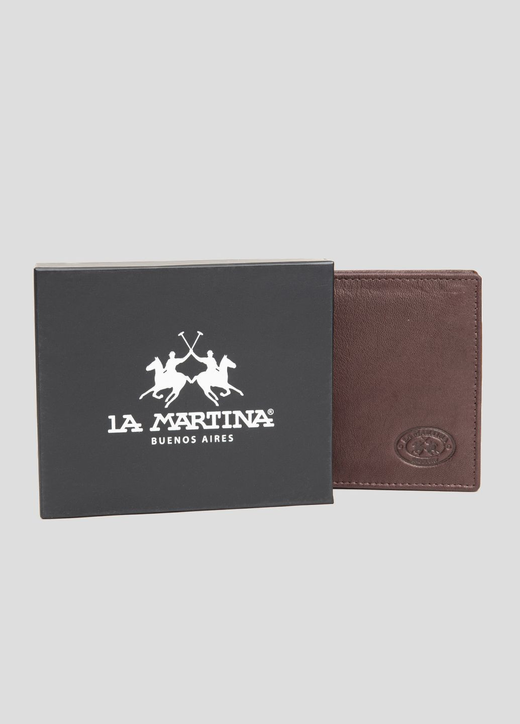 Коричневый кожаный кошелек La Martina (268554519)