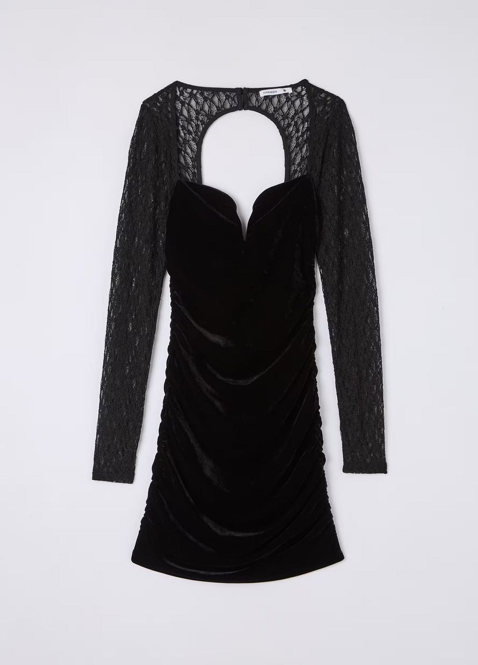 Черное вечернее платье жен Terranova однотонное