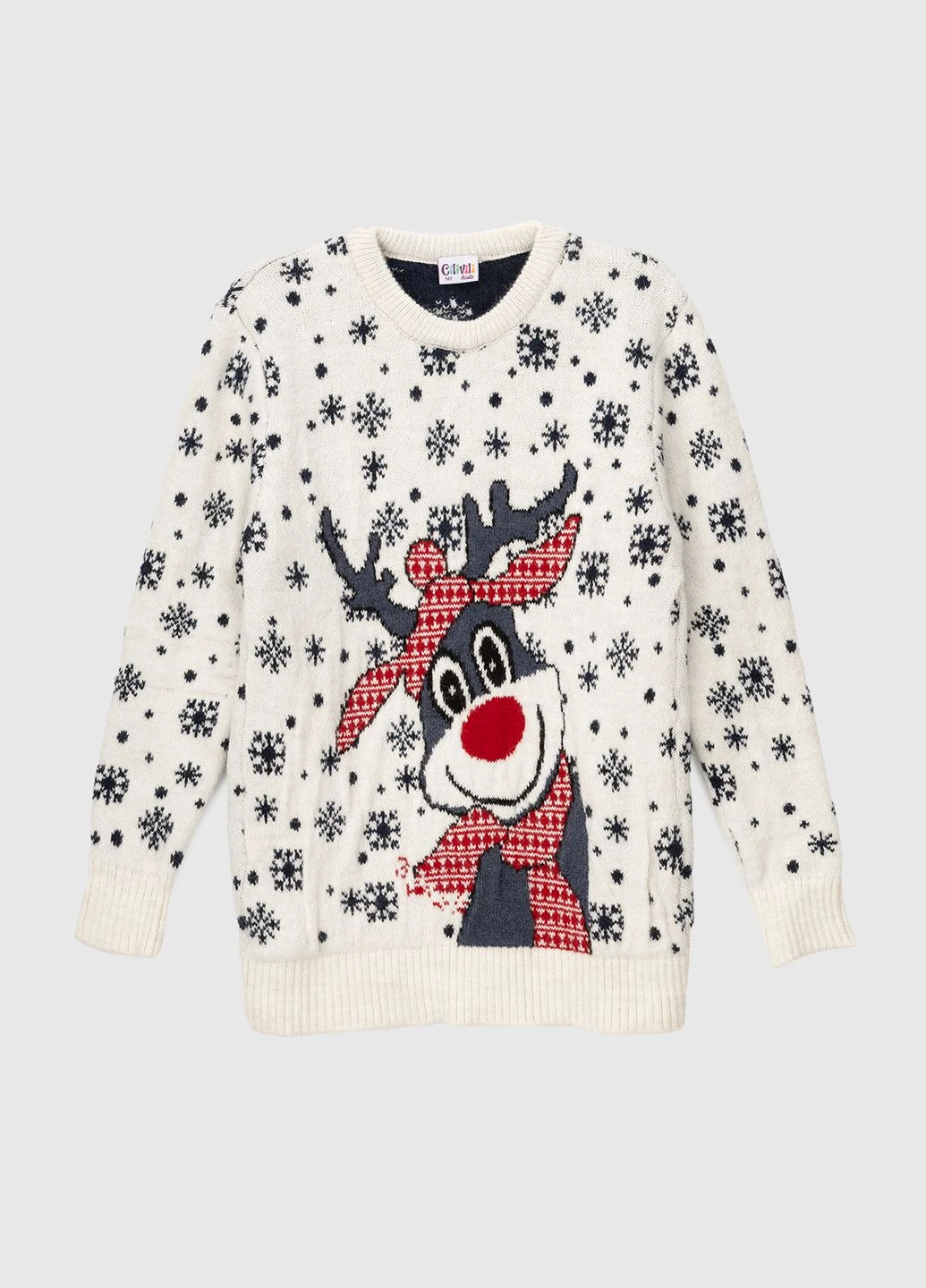 Белый зимний свитер No Brand