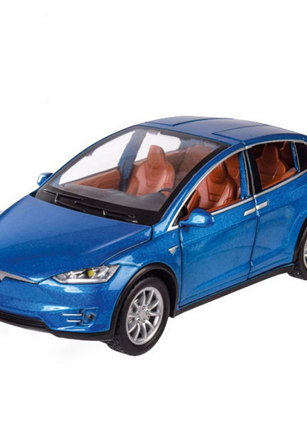 Машинка инерционная "Tesla Model X" Автопром 7574 1:22 (Синий) АВТОПРОМ (268576789)