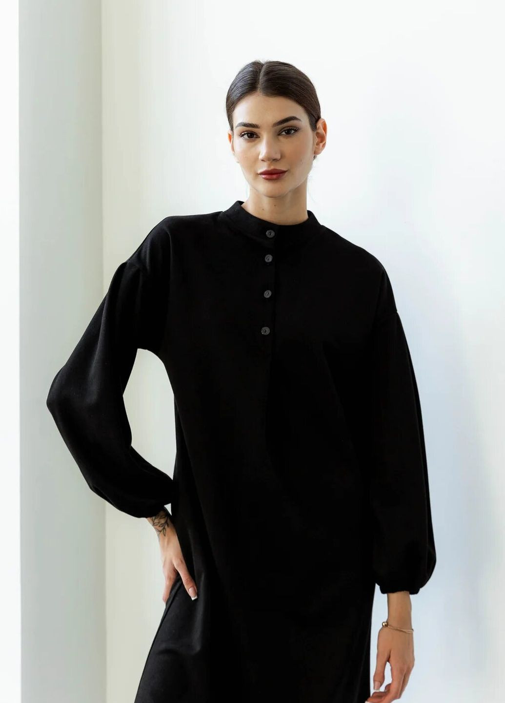 Чорна кежуал сукня pre-fall collection Seventeen однотонна