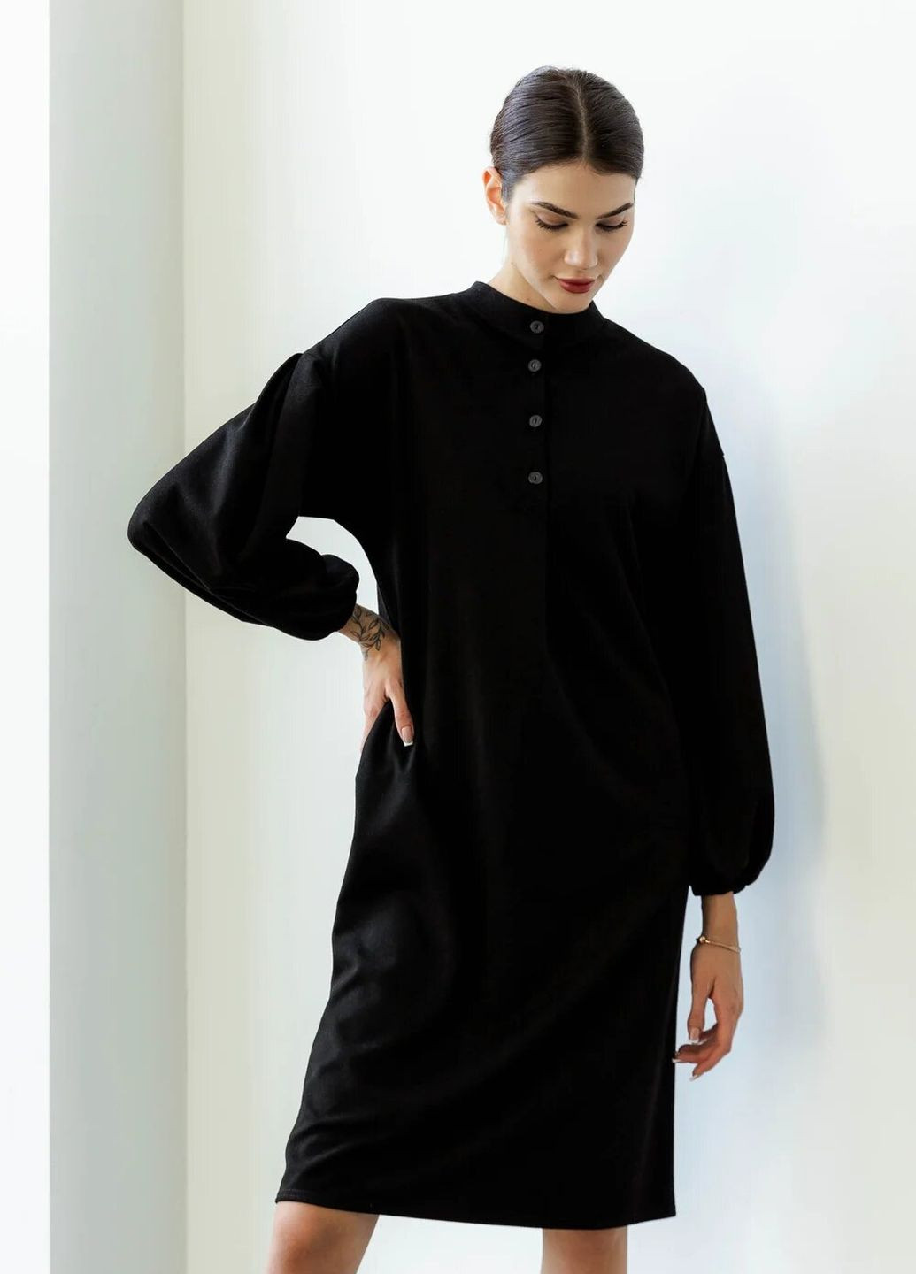 Черное кэжуал платье pre-fall collection Seventeen однотонное