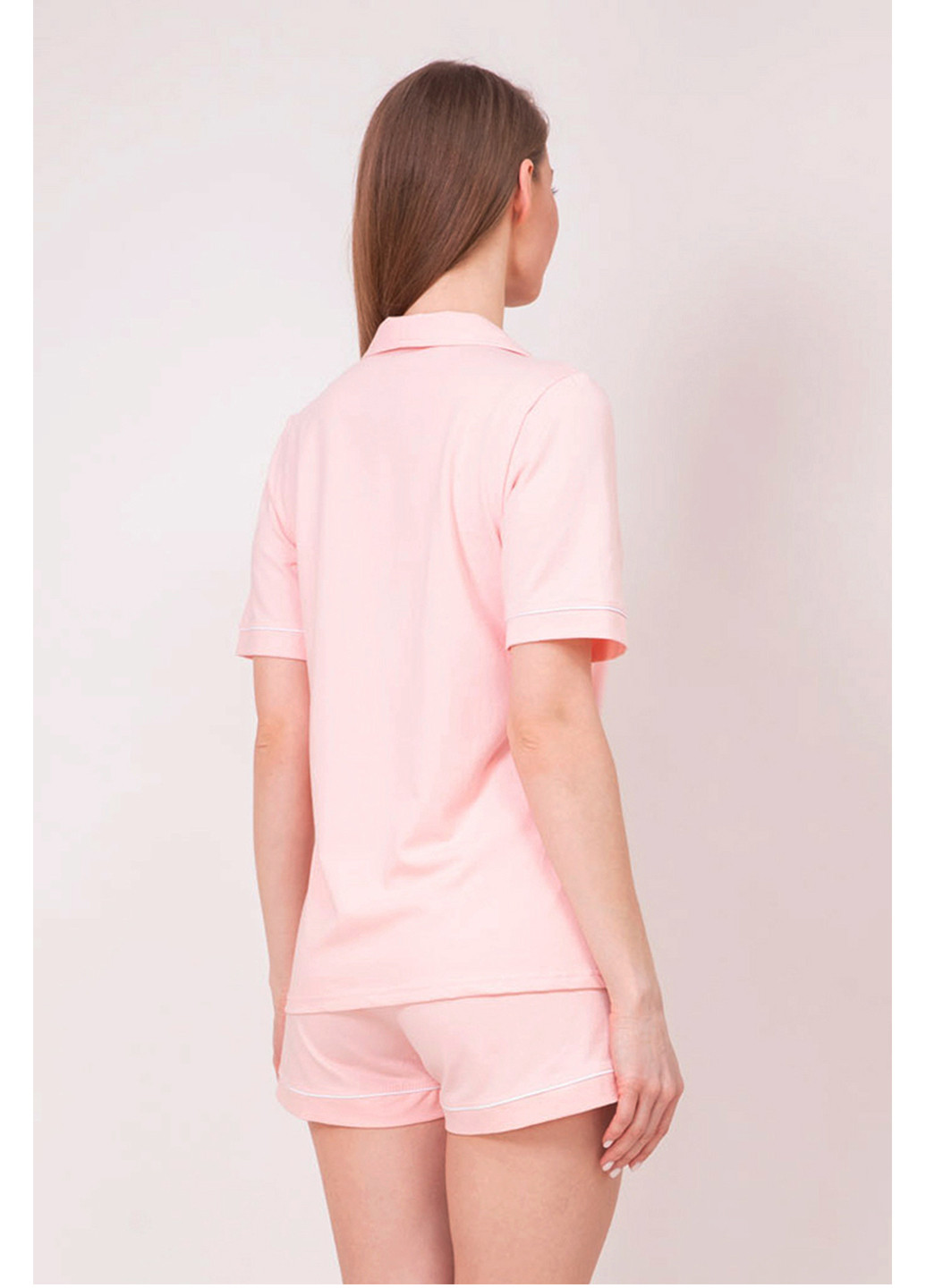 Розовая всесезон комплек женский (рубашка и шорты) рубашка + шорты Kosta 2172-7