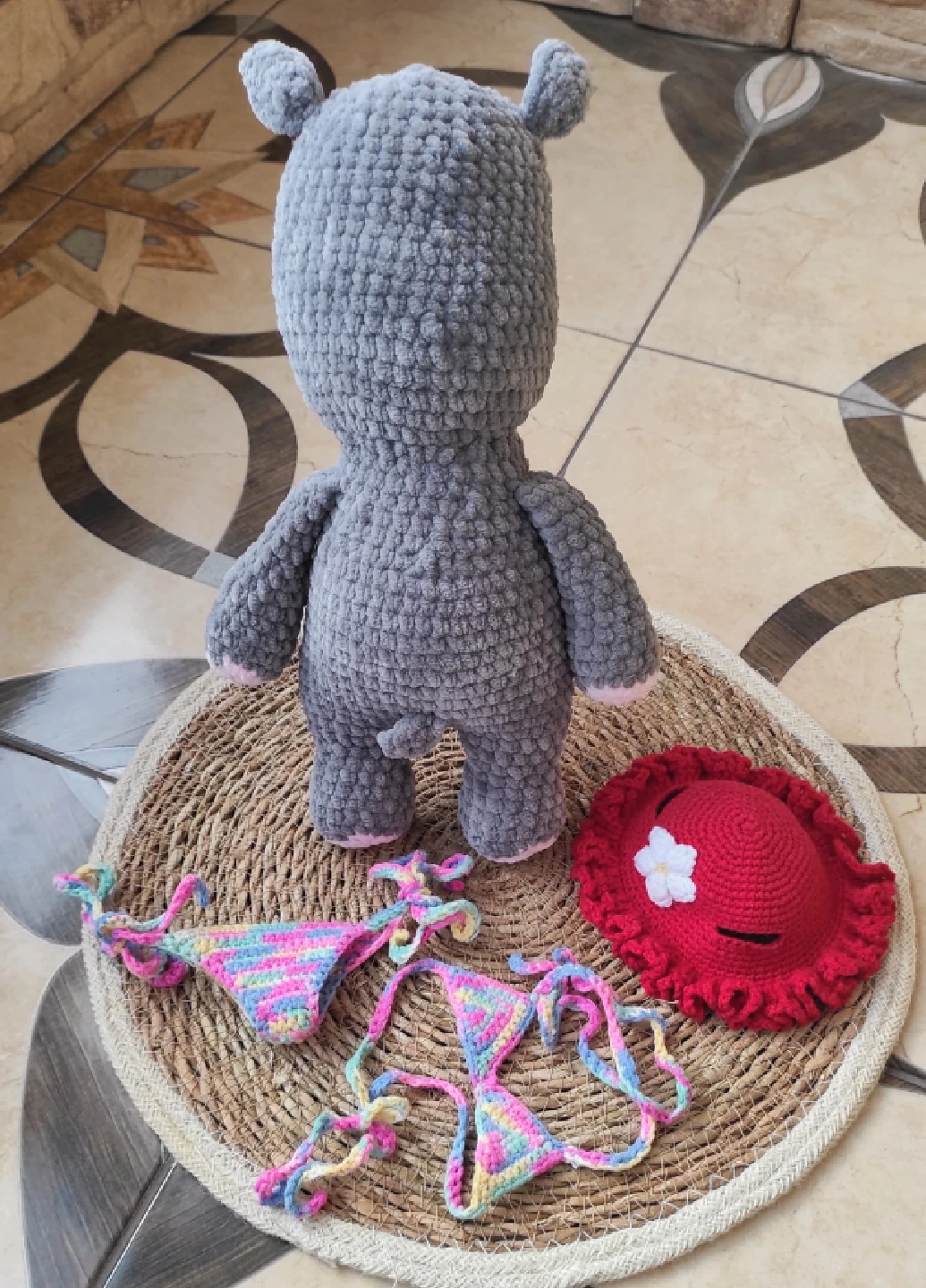 В'язаний бегимотик, м'яка іграшка дітям Handmade 25678 (268752710)