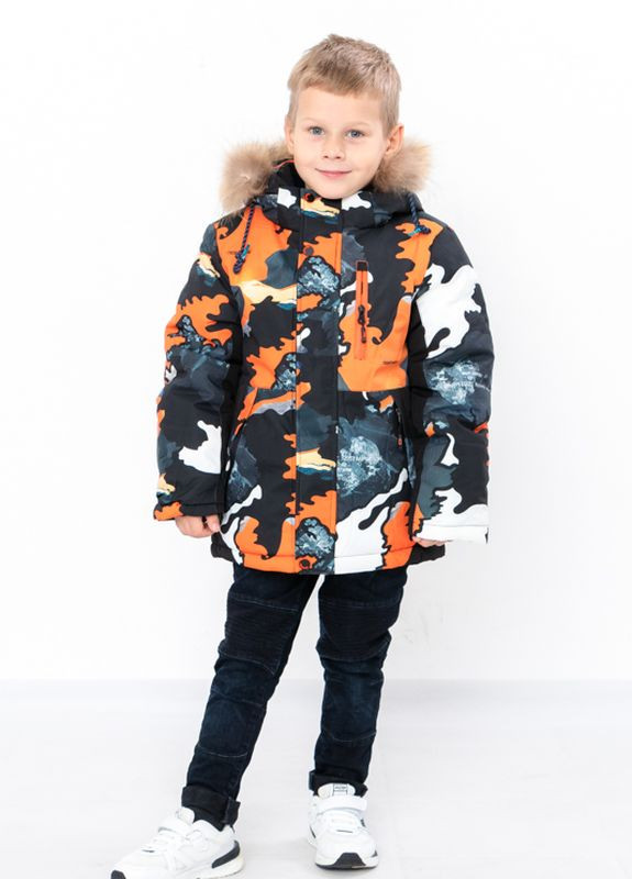 Помаранчева зимня куртка для хлопчика (зима) No Brand