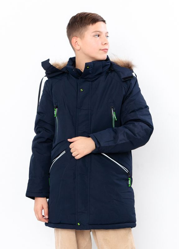 Синя зимня куртка для хлопчика (зима) юніор No Brand