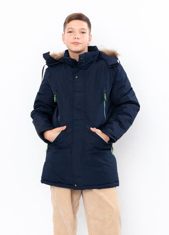 Синяя зимняя куртка для мальчика (зима) юниор No Brand