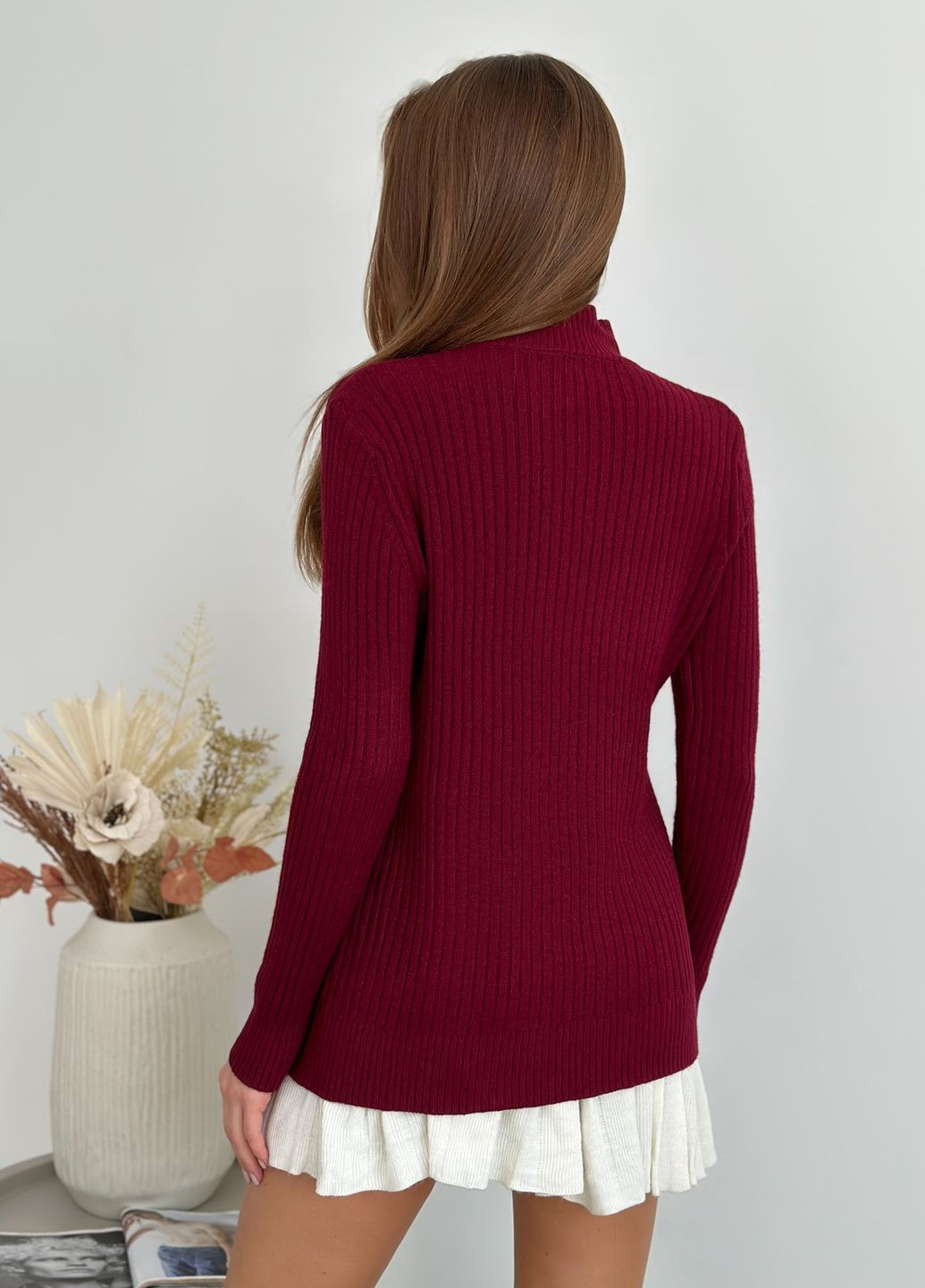 Бордовый демисезонный свитера ISSA PLUS WN20-583