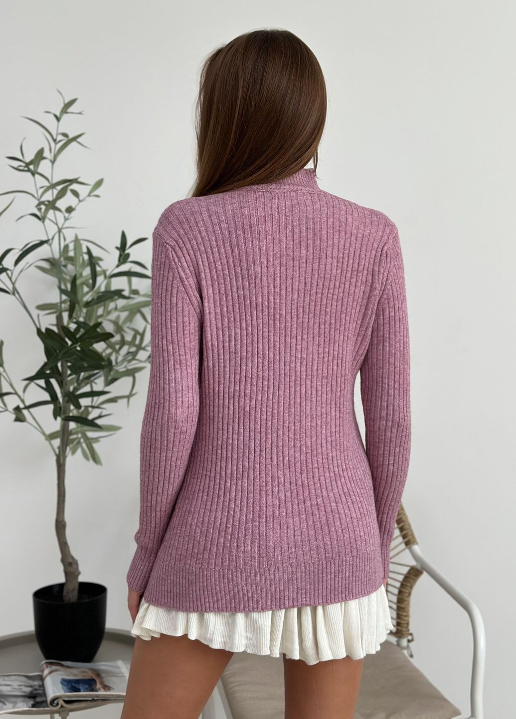 Сиреневый зимний свитера ISSA PLUS WN20-583