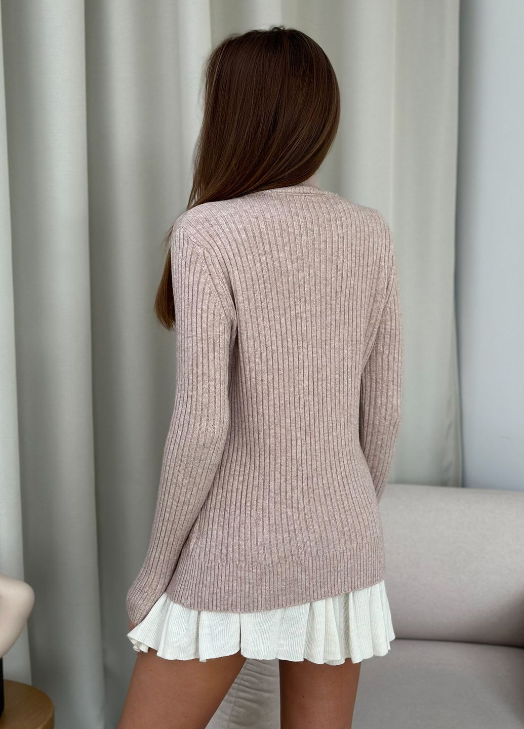 Бежевый зимний свитера ISSA PLUS WN20-583