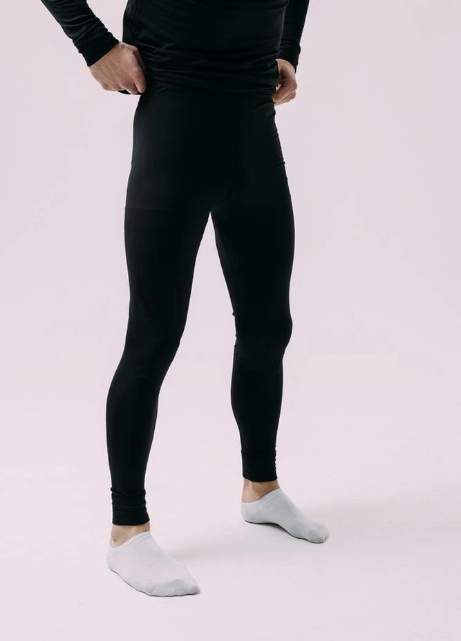 Черные демисезонные леггинсы мужские термоактивные ThermoX