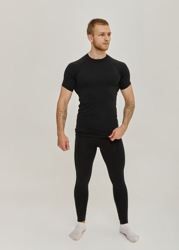 Черные демисезонные леггинсы мужские ThermoX