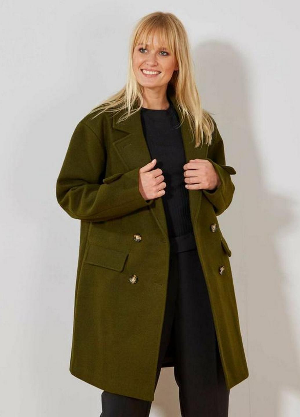 Зеленое Пальто Kiabi