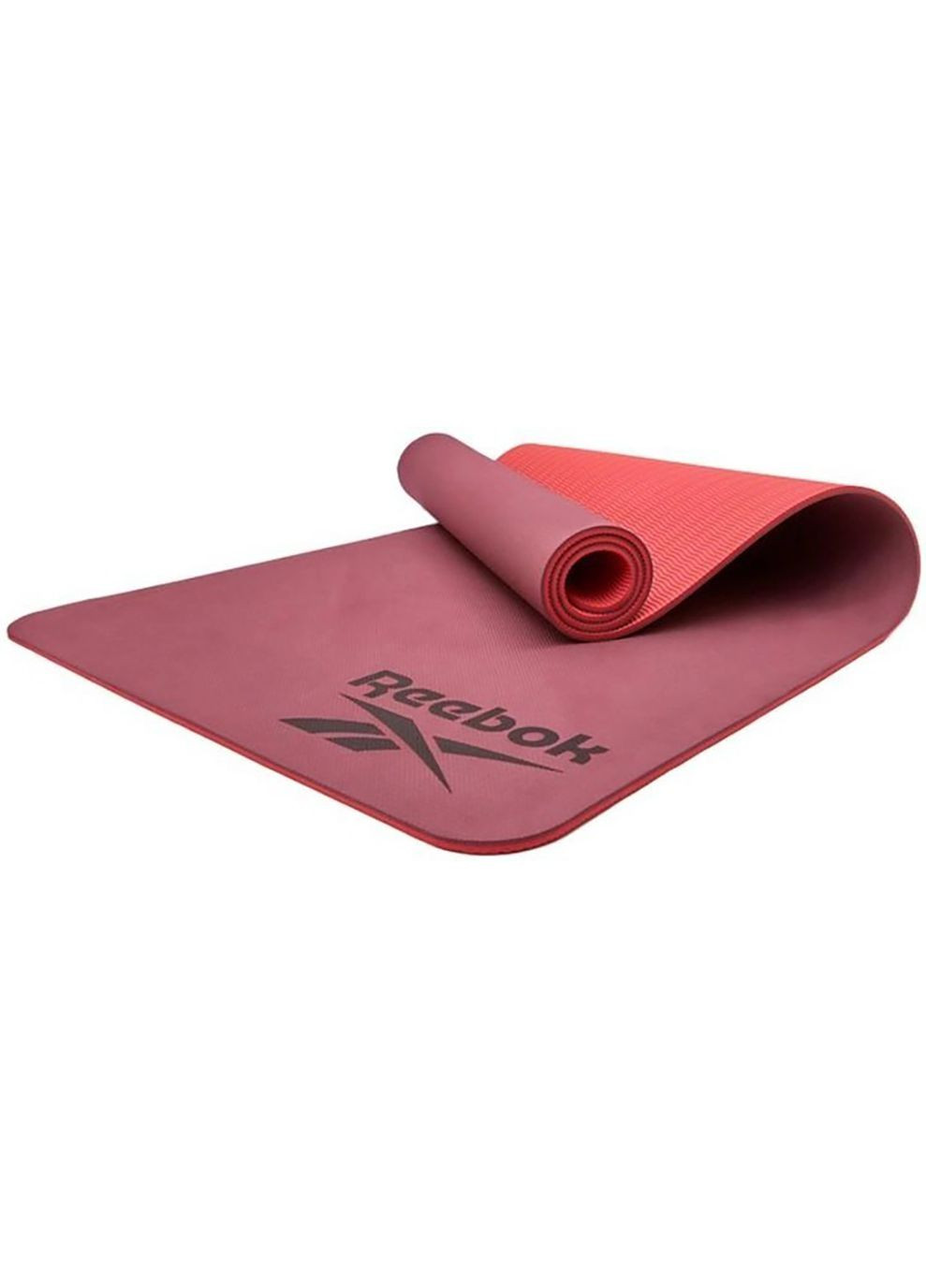 Двухстороний коврик для йоги Double Sided Yoga Mat красный Reebok (268743475)